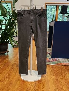 HIROSHI KATO "The Pen" Slim Gray Raw Jeans
